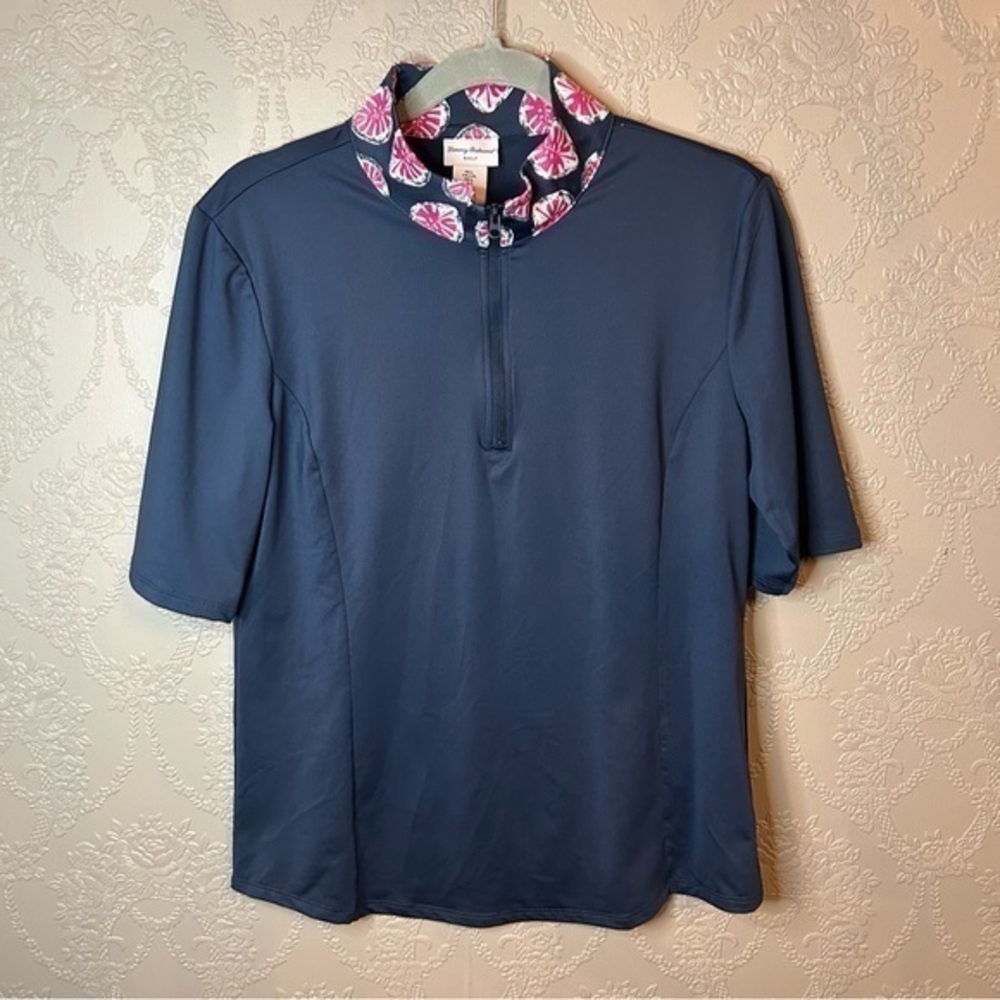 Tommy Bahama Golf shirt L blue monstera great condition